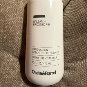 Crate&Barrel Balsam + Frosted Fir Hand Lotion - Cream